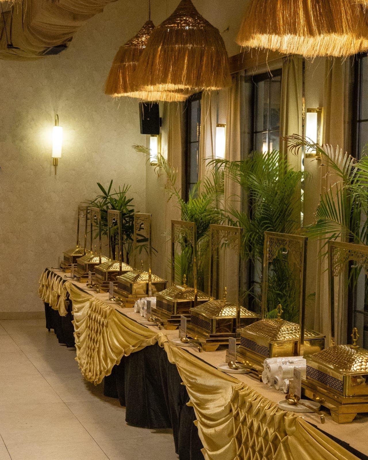 Outdoor dining setup